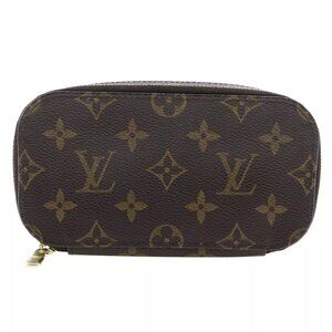 LOUIS VUITTON Truth Brush PM Pouch M47510 Cosmetics Pouch Brown Monogram c...